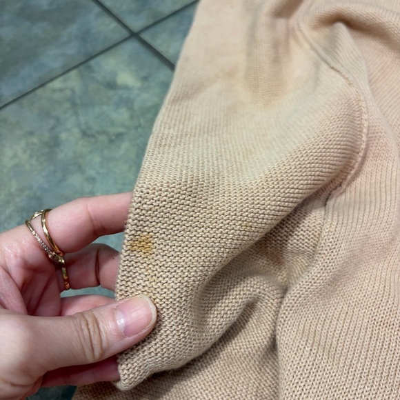 Brochu Walker Women's Beige Linen Blend Open Waterfall Cardigan Sz L Luxury EUC - Picture 6 of 10